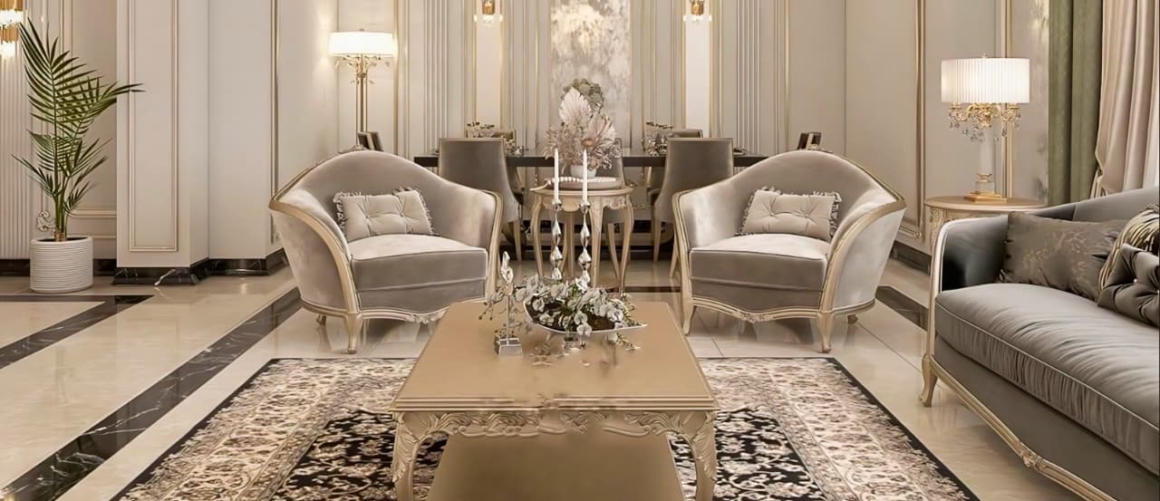 Grey Space interior design background